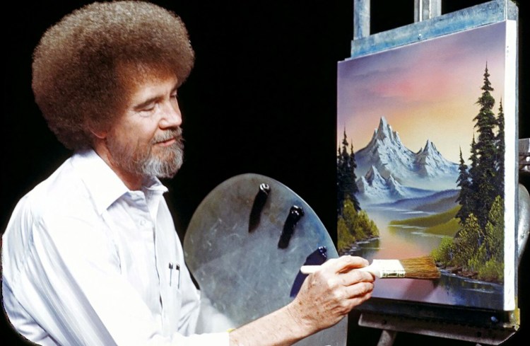The late "Joy of Painting" star Bob Ross has become an unlikely celebrity in the streaming age. MUST CREDIT: Bob Ross Inc.