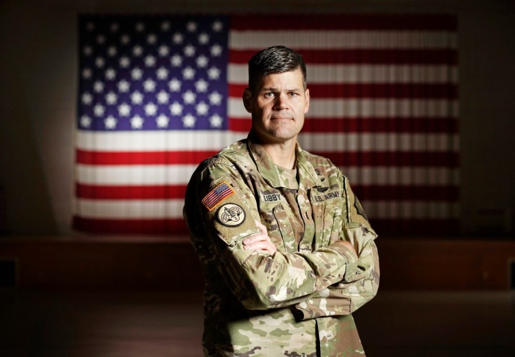 Chief Warrant Officer Todd Libby of the Maine Army National Guard, photographed at the Augusta Armory on Sept. 2. The attacks of 9/11 set him on a career that continues today.