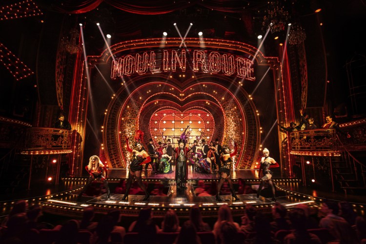 The cast in "Moulin Rouge! The Musical."