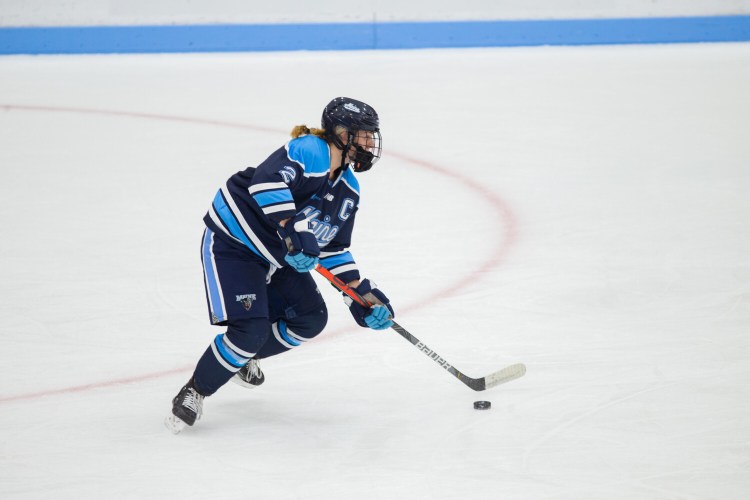 Bowdoinham native Taylor Leech is in her second season as captain of the University of Maine women's hockey team. The Black Bears start their season this weekend at Quinnipiac.