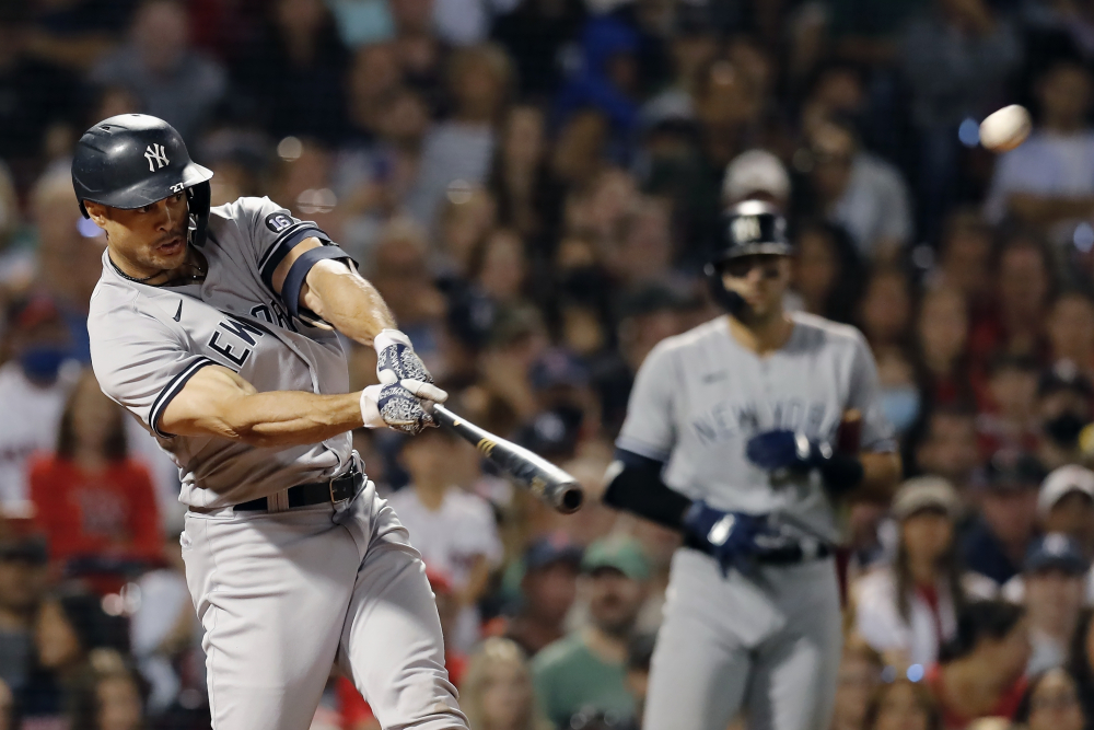 Giancarlo Stanton's massive grand slam crushes Red Sox, and now the  wild-card race is tied - The Boston Globe