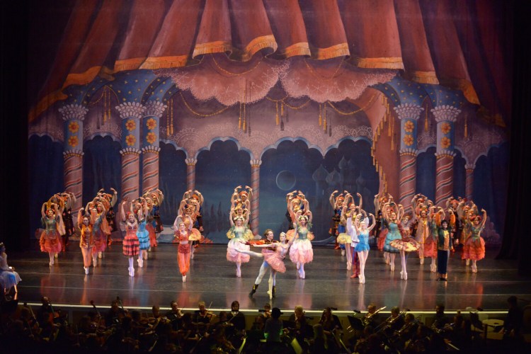 The finale of a previous production of "The Nutcracker" by Maine State Ballet.