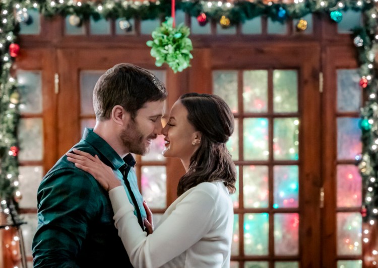 Maine native Heather Hemmens, rights stars with Luke Macfarlane in the Hallmark Channel movie "Christmas in My Heart."

 