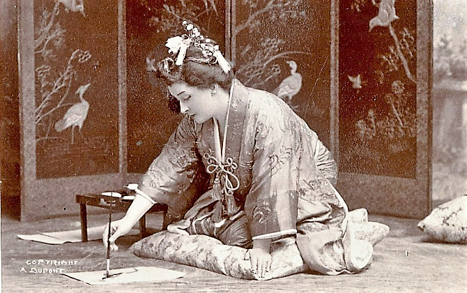 Opera star Emma Eames, who grew up in Bath, is seen in composer Pietro Mascagni's "Iris" about 1905.