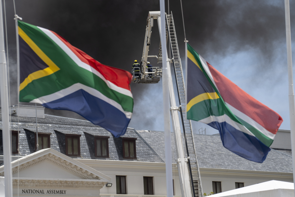 South Africa Parliament Fire