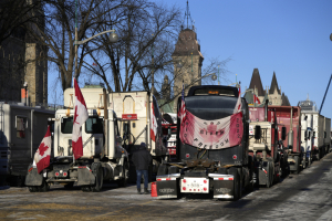 Canada Virus Outbreak Truckers Protest
