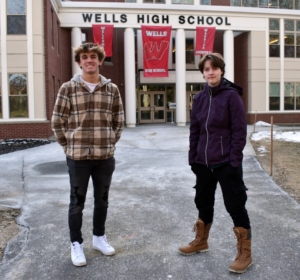 From-left-Wells-High-School-seniors-students-Colby-Bolduc-and-Anavi-Curtiss-recently-received-the-National-School-Development-Councils-Award-for-Academic-Growth-and-Student-Leadership