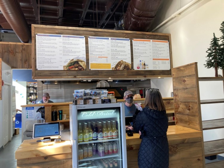 The order counter at Cera, a sandwich shop in Portland with a focus on sustainability. 