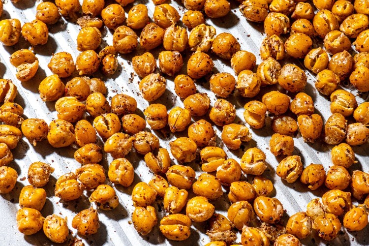 Crispy Spiced Roasted Chickpeas. MUST CREDIT: Photo by Rey Lopez for The Washington Post.