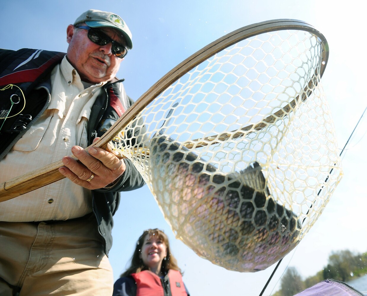 Cap For Fishing Fish On Angry Bass Looking Left Fashion Baseball