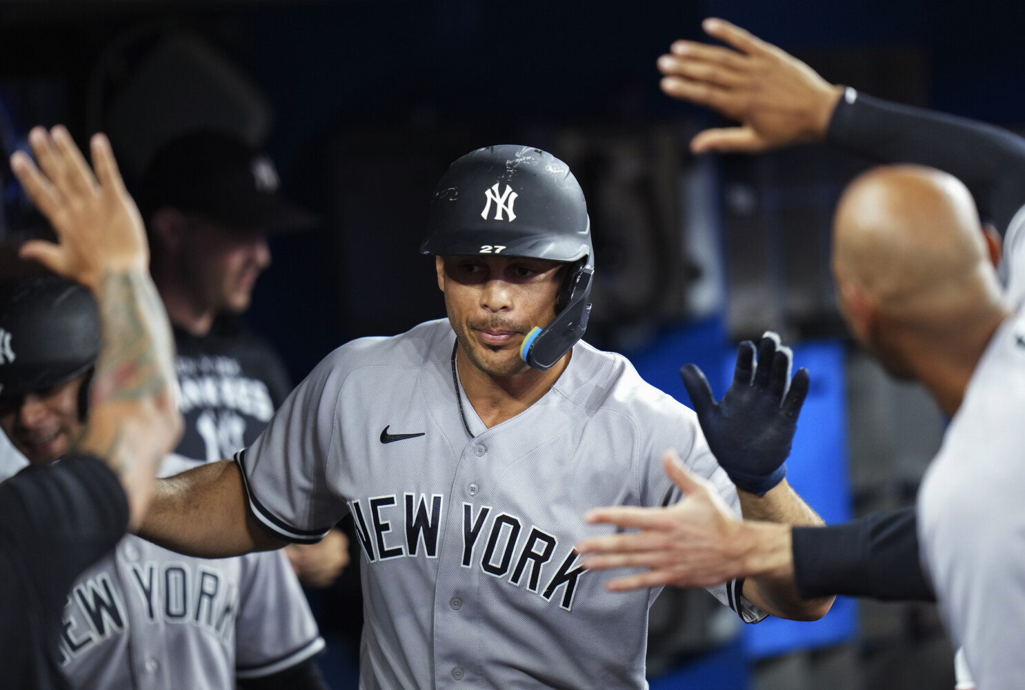 ALCS: New York Yankees' Giancarlo Stanton back in lineup after