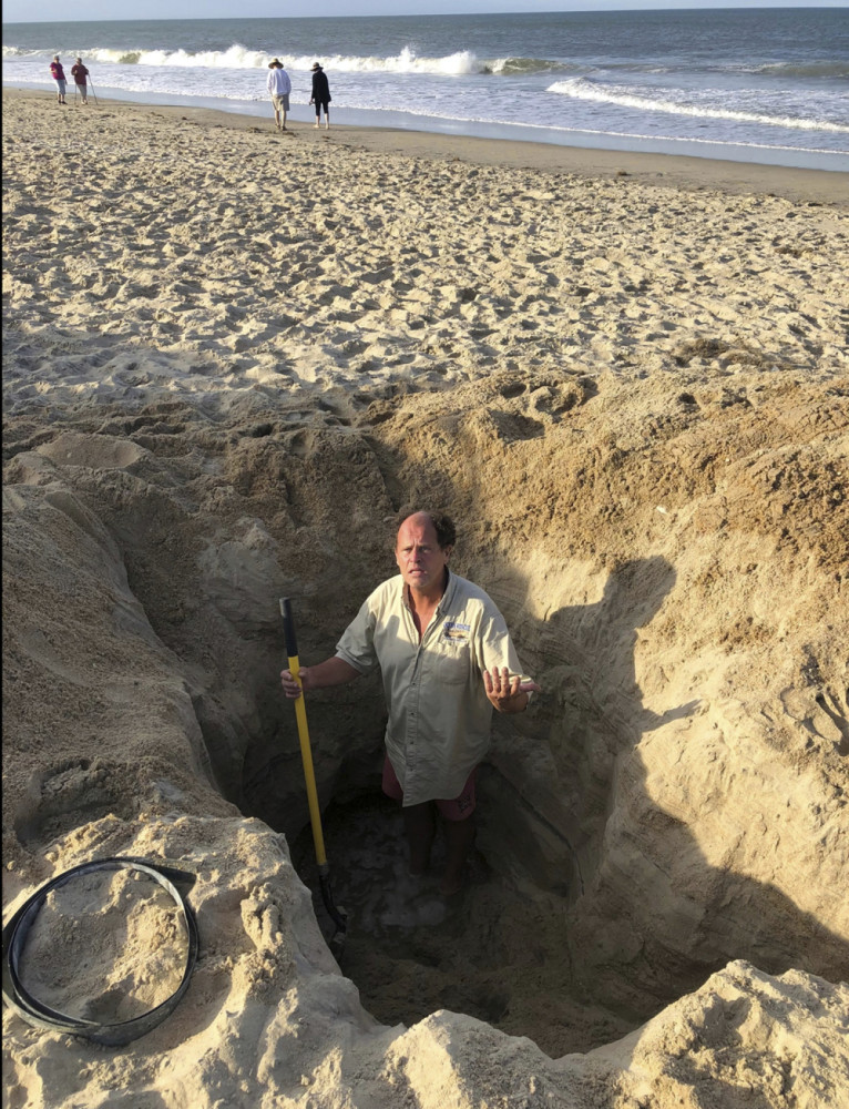 Beach-Digging Holes