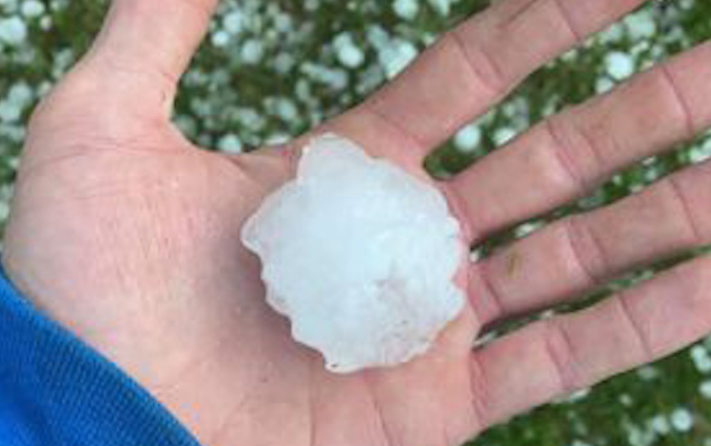 Hail the size of golf balls pummels Jay and Livermore Falls