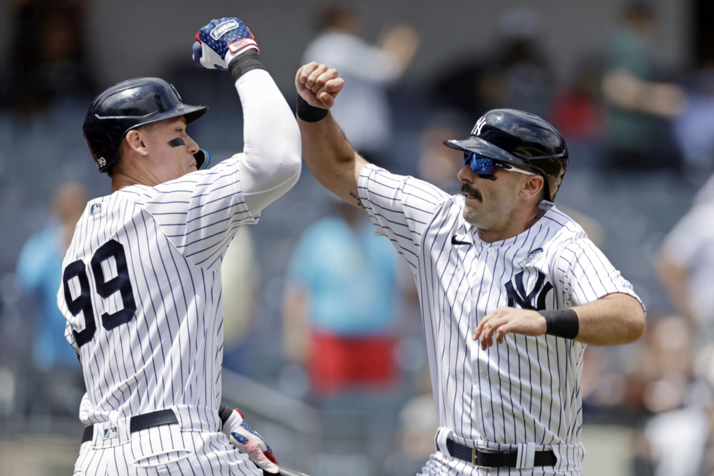 Yankees' Matt Carpenter hits first MLB home run in 13 months