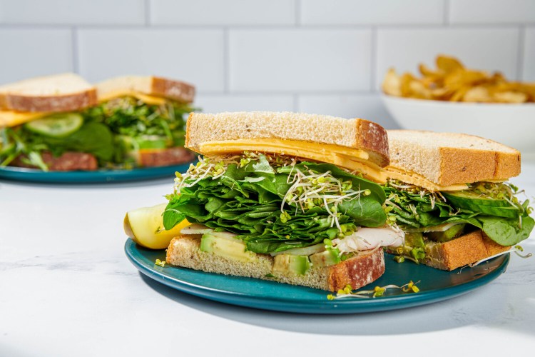 Arugula and Avocado Sandwich with Turkey (Friendship Sandwich)