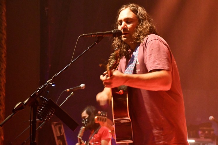 Singer and lead guitarist Adam Granduciel of The War on Drugs at the State Theatre on Monday. 
