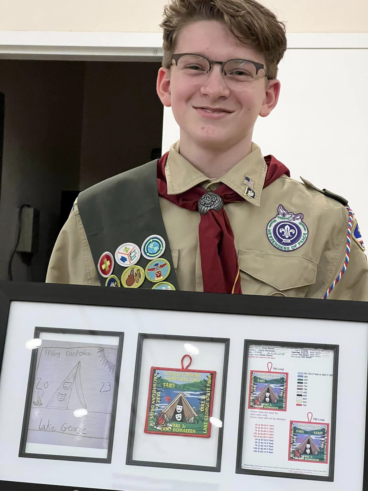 Skowhegan teen designs patch for Spring Camporee - Vimarsana News