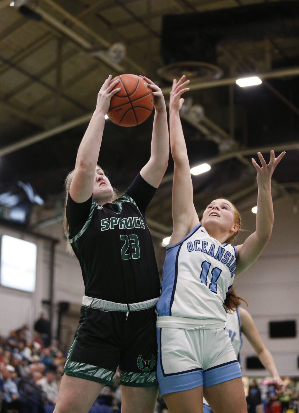 Girls’ Basketball: Spruce Mountain Dethrones Oceanside In Class B South