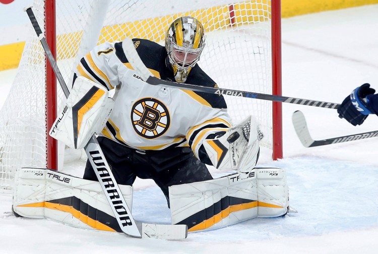 Goalie Jeremy Swayman is back at Bruins practice and appears close to  playing - The Boston Globe
