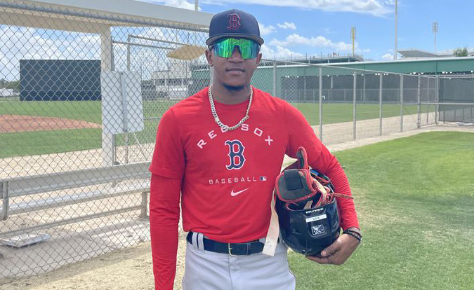 bruins wearing red sox uniforms