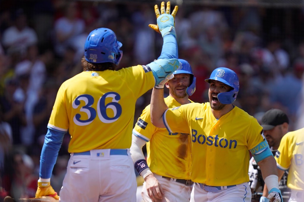 The Red Sox, in yellow and blue? New uniforms highlight 'Boston Strong'  connection - The Athletic