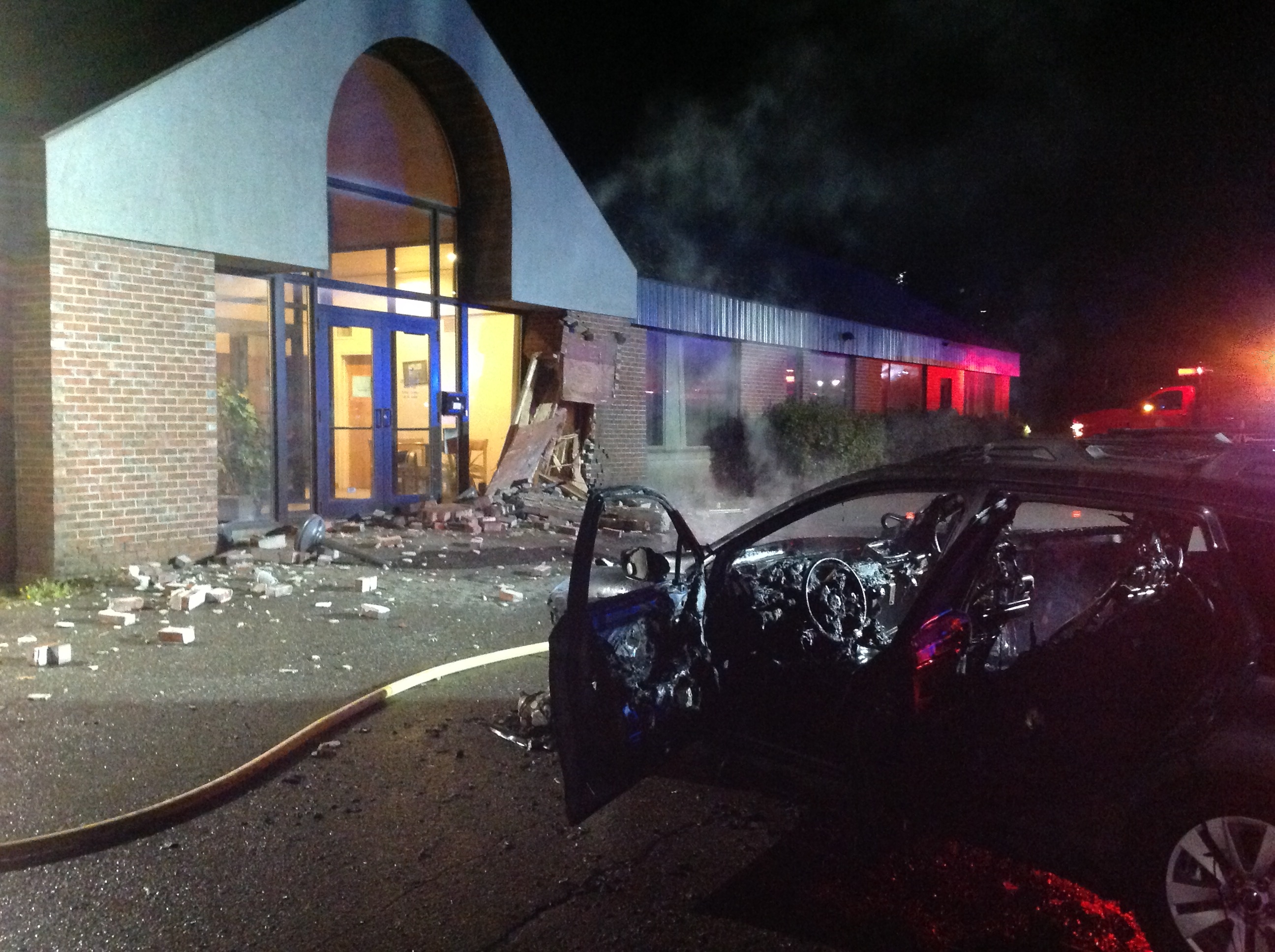 Hallowell woman arrested after car crashes into building, catches fire in Augusta - Vimarsana News
