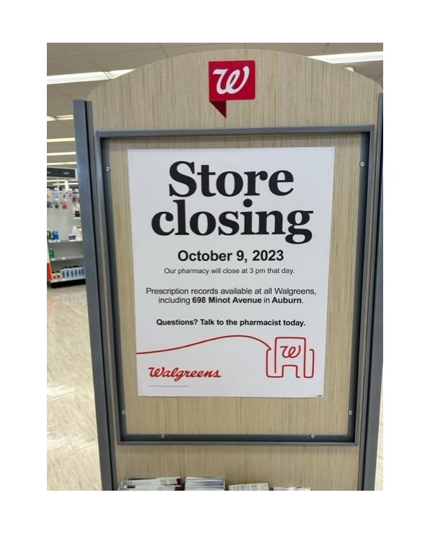 Walgreens to close Union Street store in Auburn