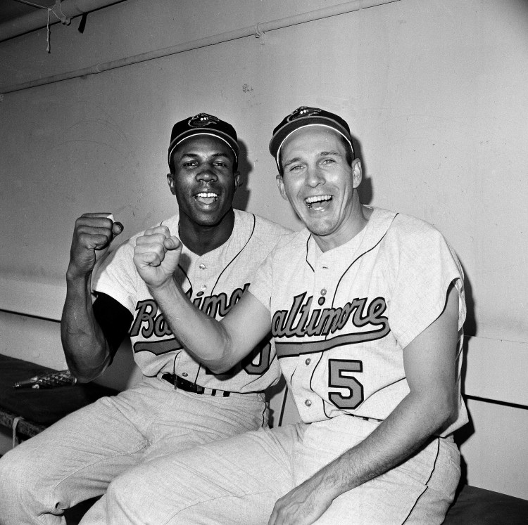 Brooks Robinson, Orioles third baseman with 16 Gold Gloves, has