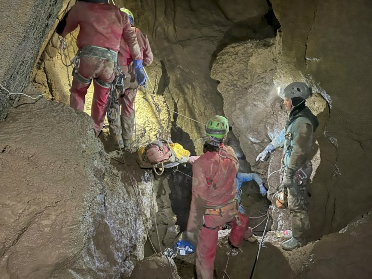 APTOPIX Turkey Cave Rescue