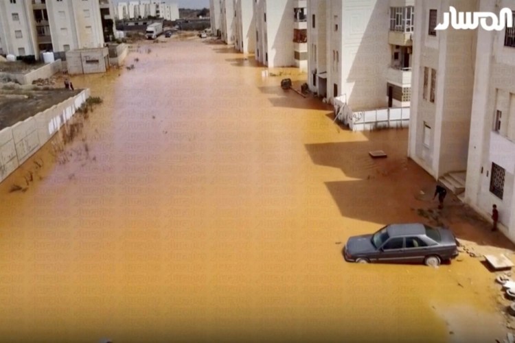 CORRECTION Libya Floods