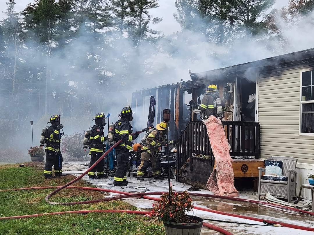 The Lisbon Fire Department responded to Ridge Road for a reported structure fire. All of the occupants had safety evacuated prior to our arrival. Crews were able to extinguish the blaze with assistance from Sabattus Fire Department , Durham Fire and Rescue , Topsham Fire & Rescue, and Lewiston Fire.
