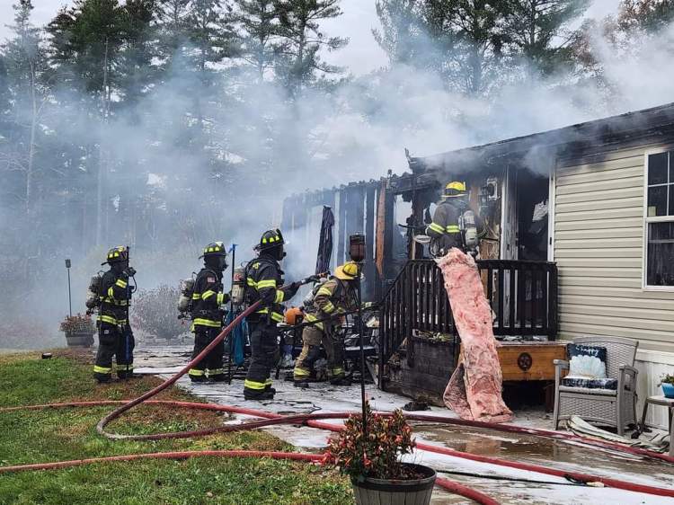 The Lisbon Fire Department responded to Ridge Road for a reported structure fire. All of the occupants had safety evacuated prior to our arrival. Crews were able to extinguish the blaze with assistance from Sabattus Fire Department , Durham Fire and Rescue , Topsham Fire & Rescue, and Lewiston Fire. 