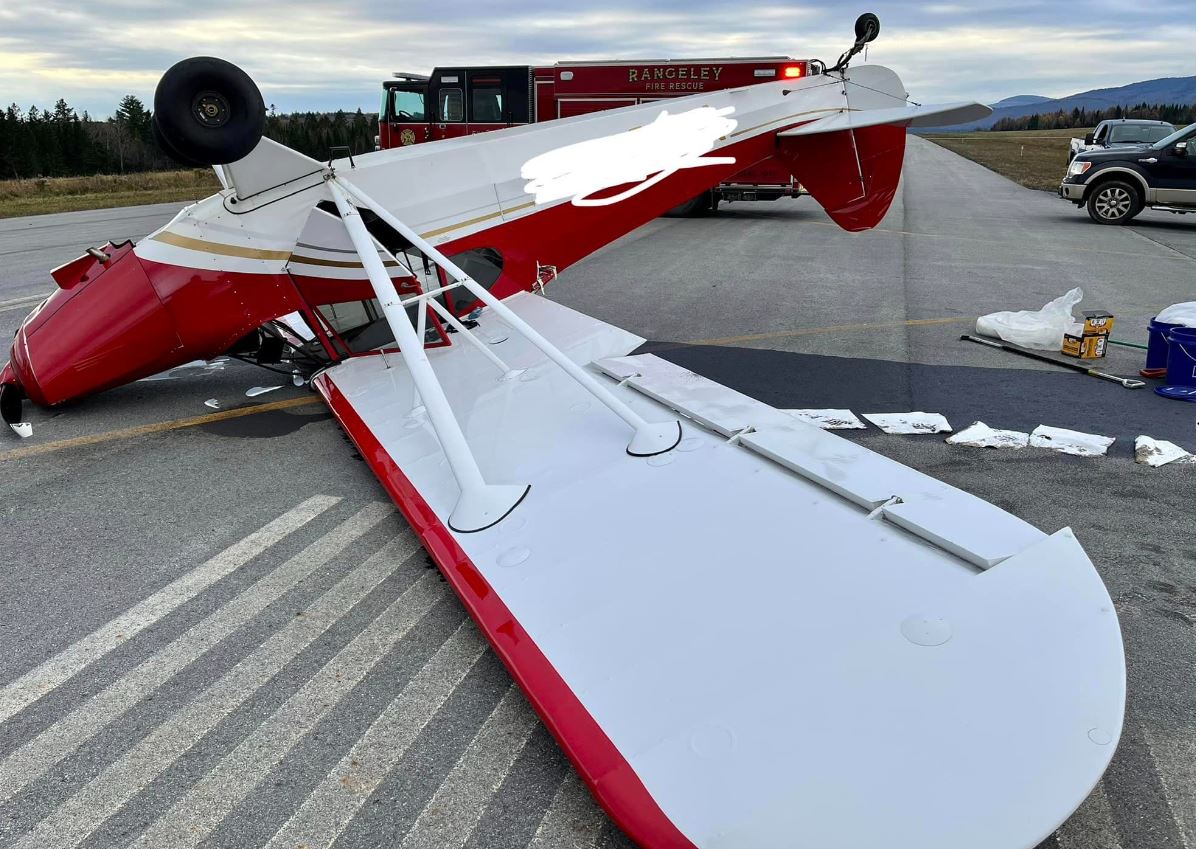 Wilton pilot, son receive minor injuries when plane flips on runway at Rangeley - Vimarsana News
