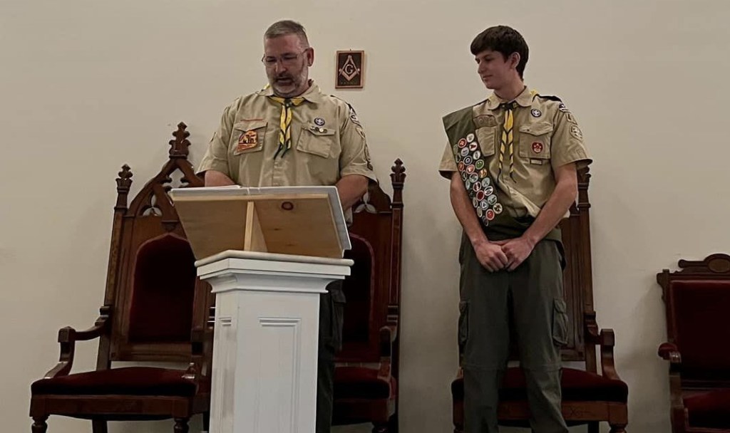 Albion, China teen receives Eagle Scout rank, Bronze Palm