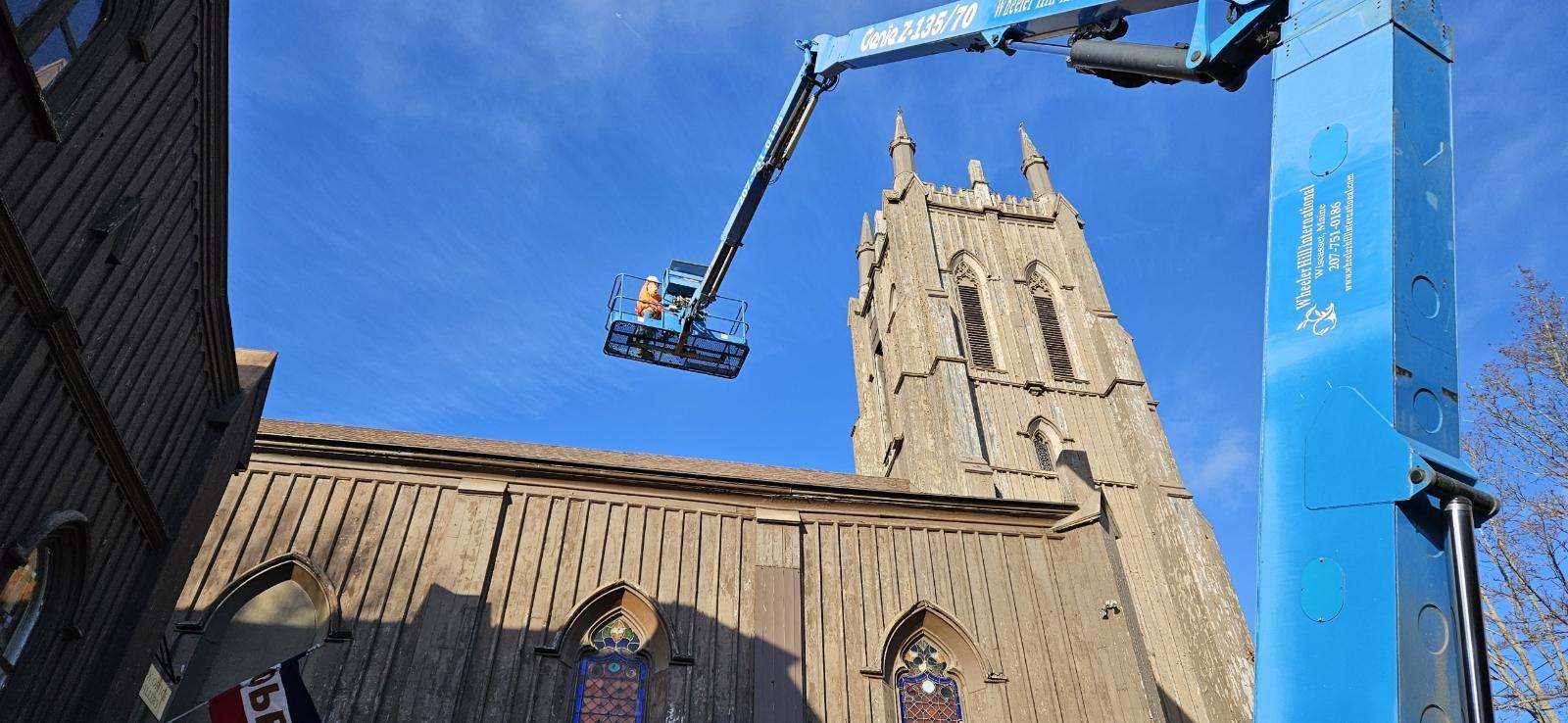 Prep for paint: Bath's Chocolate Church is getting ready for a fresh coat - Vimarsana News