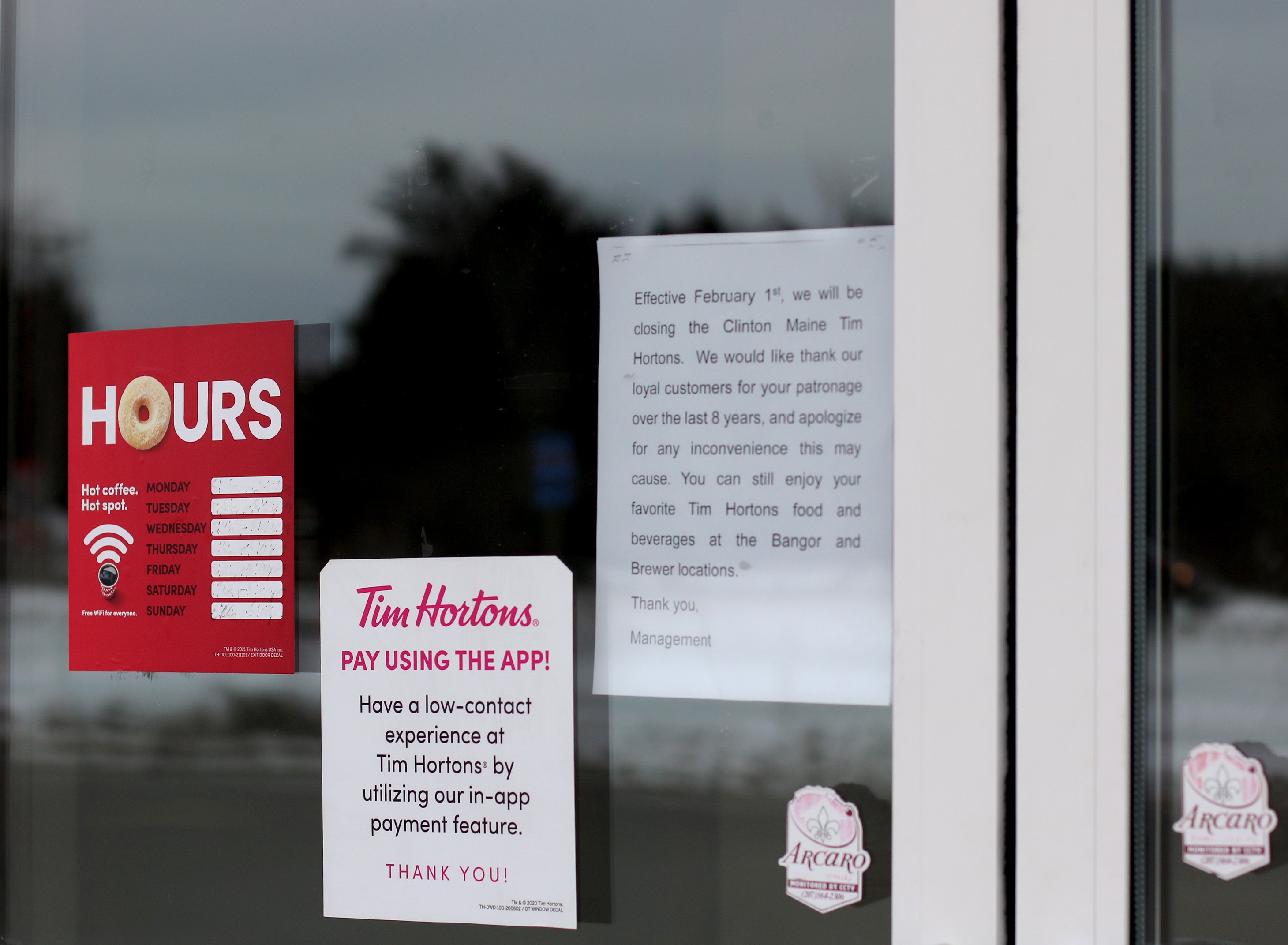 Tim Hortons in Clinton makes final cup of coffee as Maine