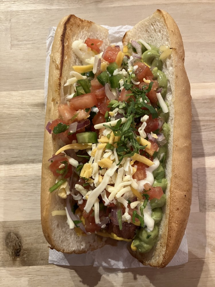The Sonoran hot dog from Casita Corazon in South Portland. Also available at El Corazon in Portland. 