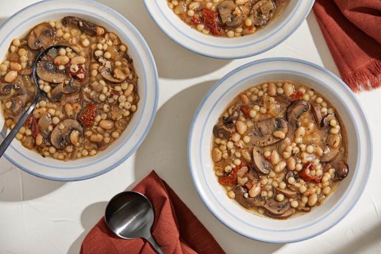 Snowstorm scrounging inspired this powerful mushroom soup