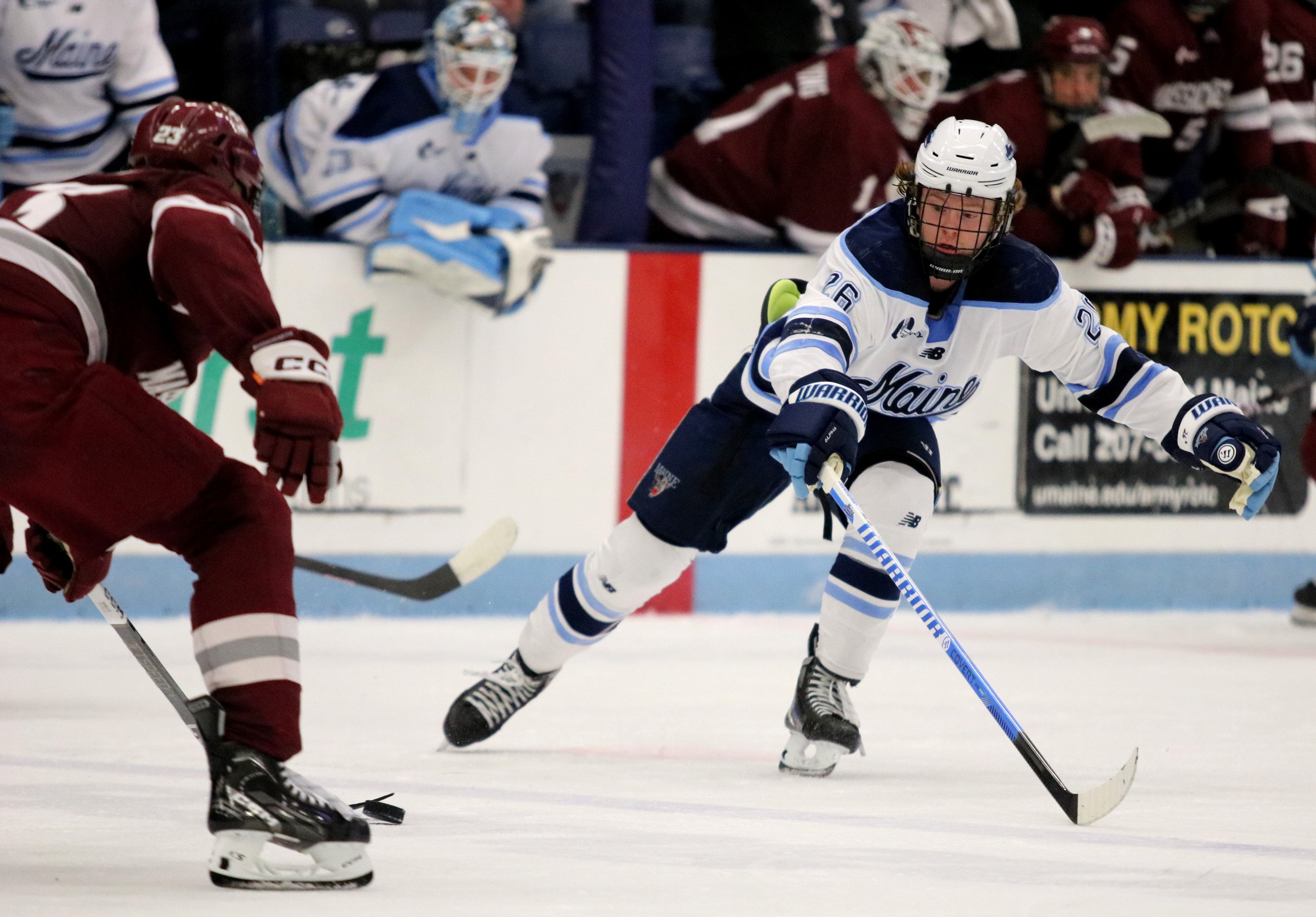 Men’s Hockey: Maine Clinches Third Place In Hockey East With 2-1 Win ...