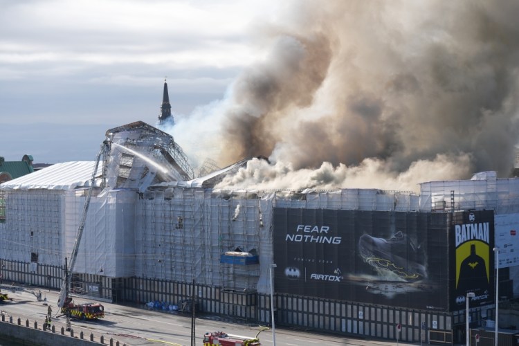 APTOPIX Pożar w Danii