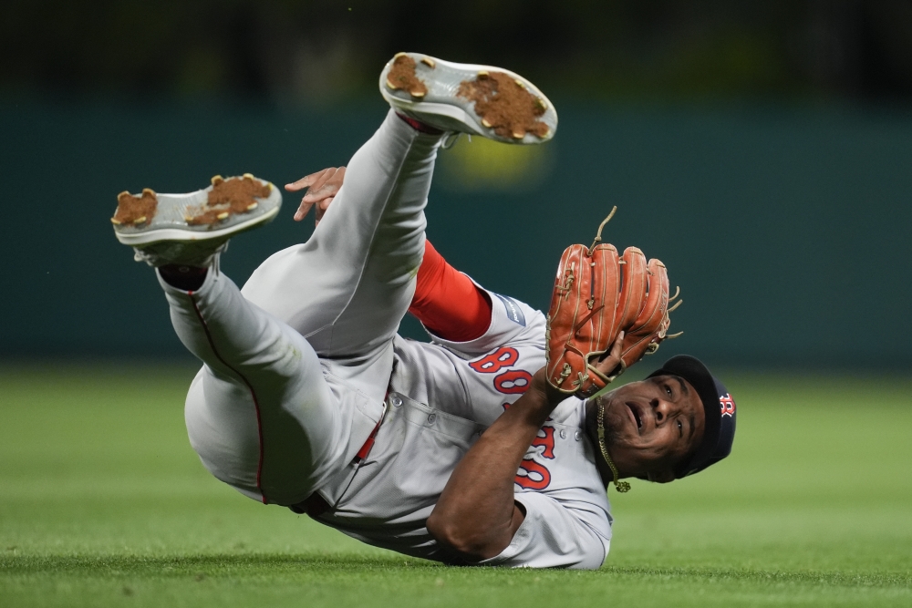 APTOPIX Red Sox Angels Baseball