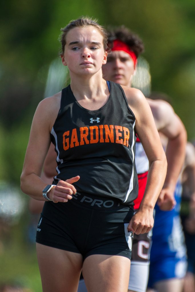 Gardiner freshman Natalie Grant won the 1,600-meter race walk in 8:32.30 during the Capital City Classic on May 17 in Augusta.