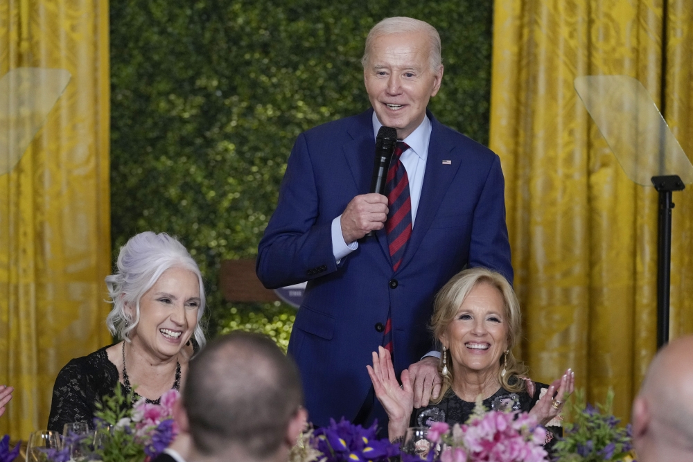 Jill Biden recognizes her fellow teachers at a swanky White House