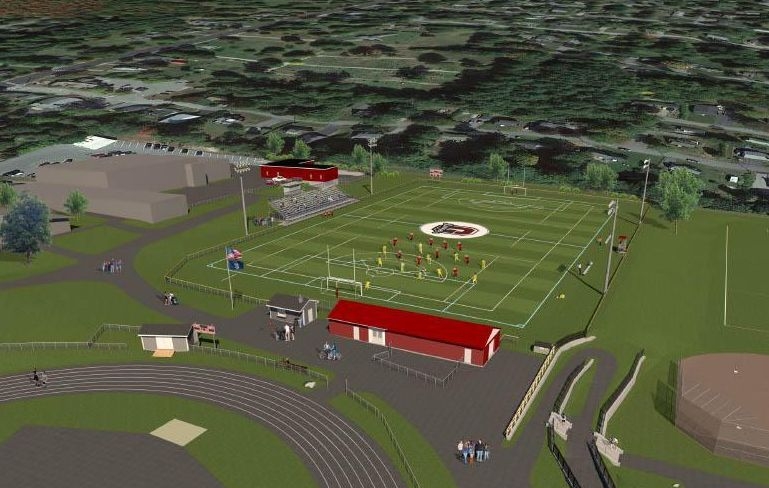 Turf field at center of debate over new school project in SAD 51 Photo