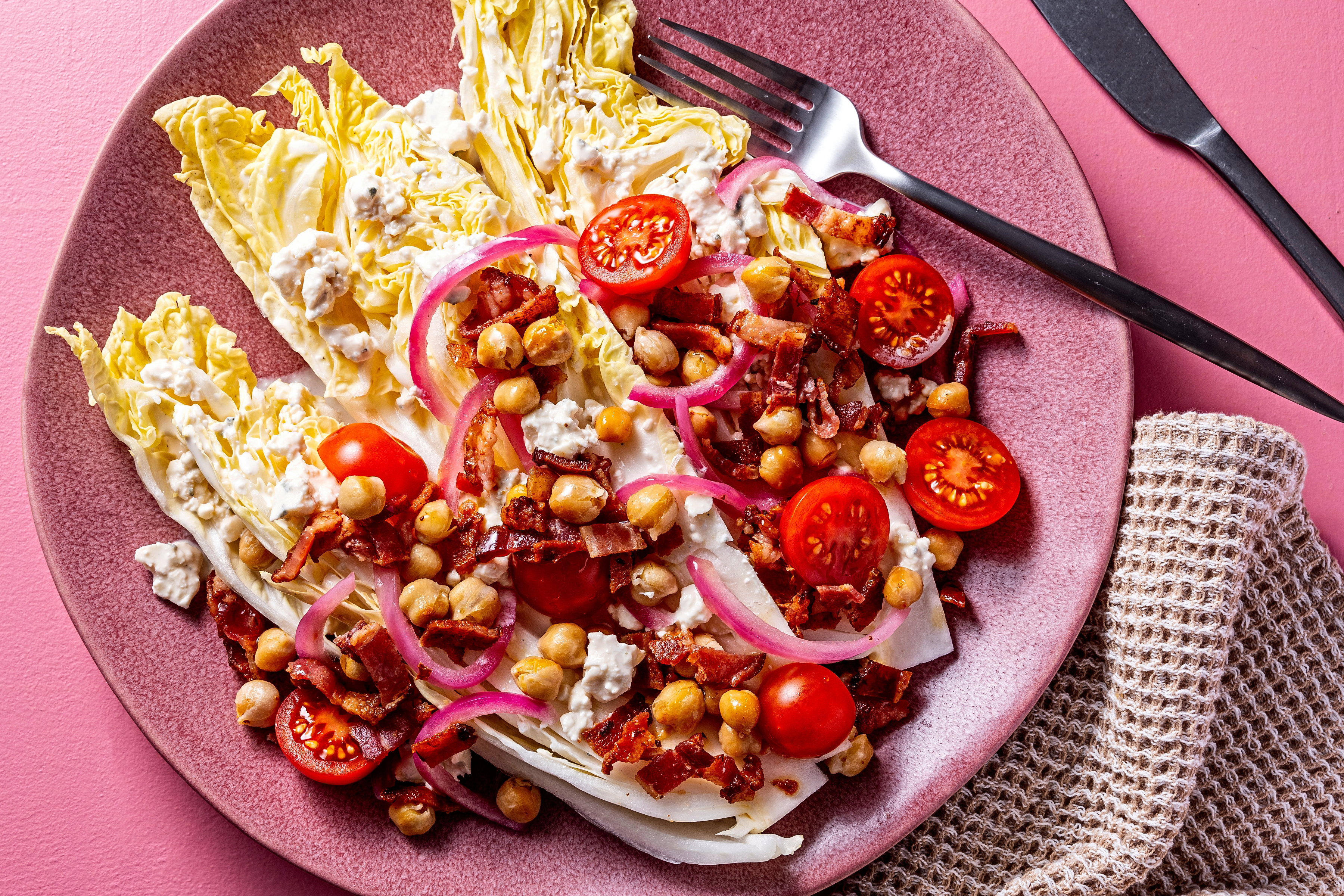 Napa cabbage gives this wedge salad extra crunch