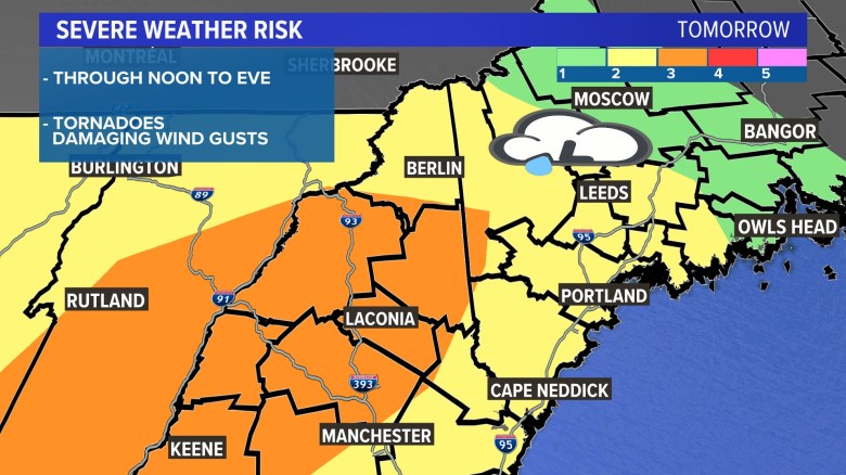 Rare severe thunderstorm threat issued for parts of Maine, New Hampshire