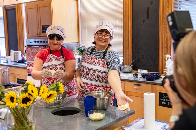 Cooking class serves up traditional Ukrainian dishes at Lewiston hospital