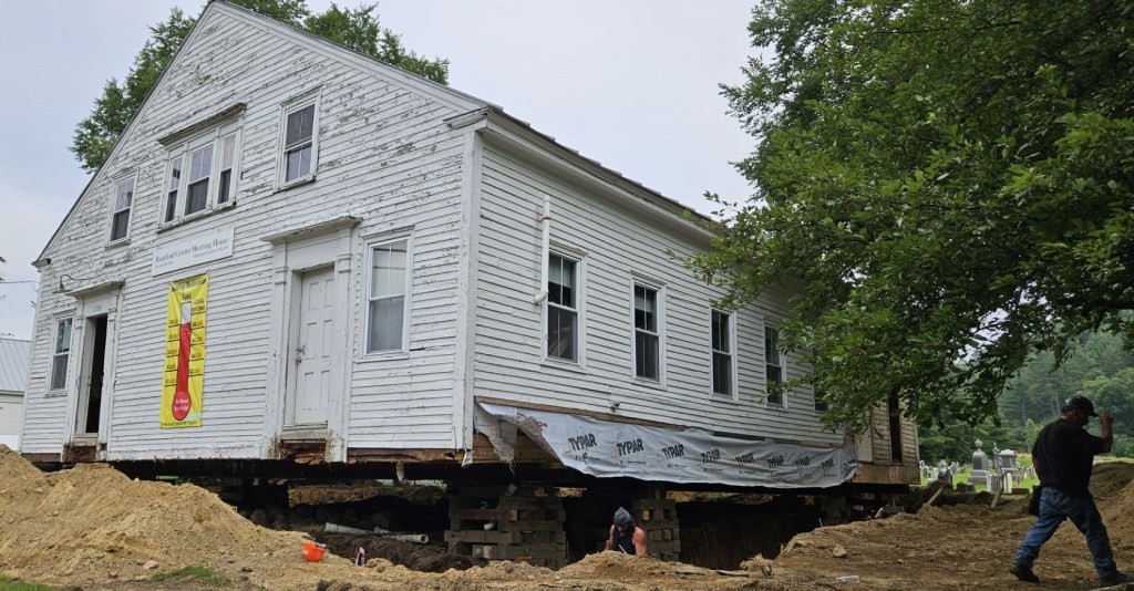 Foundation work at the Rumford Center Meeting House continues