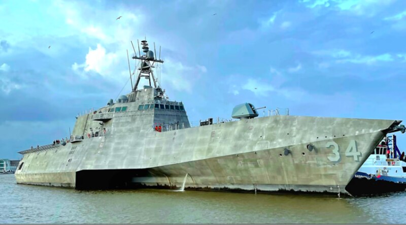 Commander of warship named for Maine's capitol making rounds