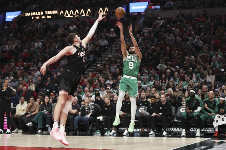 Celtics Trail Blazers Basketball